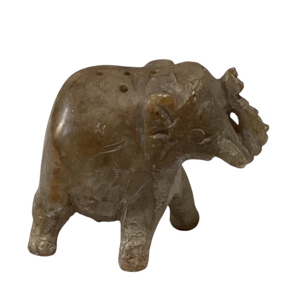 Vintage Stone Elephant Figurine Carved Sculpture Home Decor Art Collectible - Picture 1 of 14